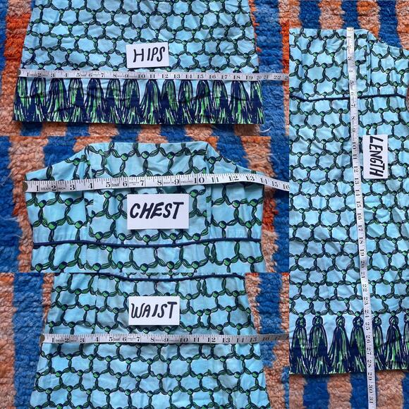 Y2K Lily Pulitzer Mesh Tassel Sheath Strapless Mini Tube Dress Sz 2 - Picture 8 of 8